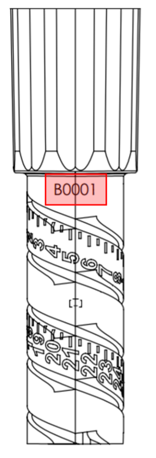 The second location is on the dose knob portion of the InPen