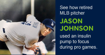 See how retired MLB pitcher JASON JOHNSON used an insulin pump to focus during pro games.